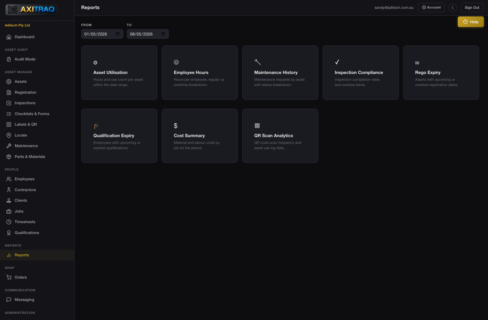 AXITRAQ Reports Module